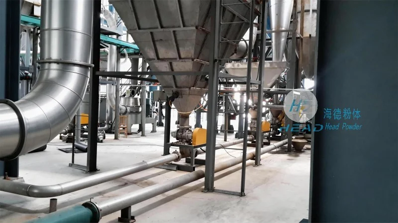 Skema pengangkutan pneumatik untuk pigmen oksida besi